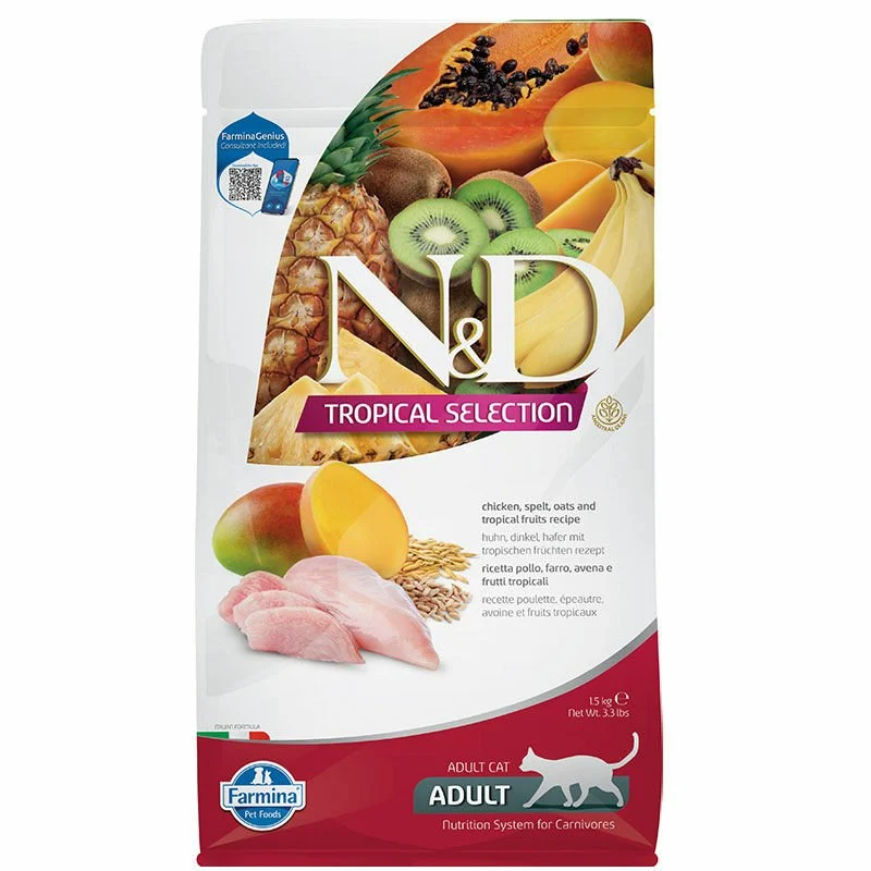 N&D Tropical Tavuklu Yetişkin Kedi Maması 1,5kg