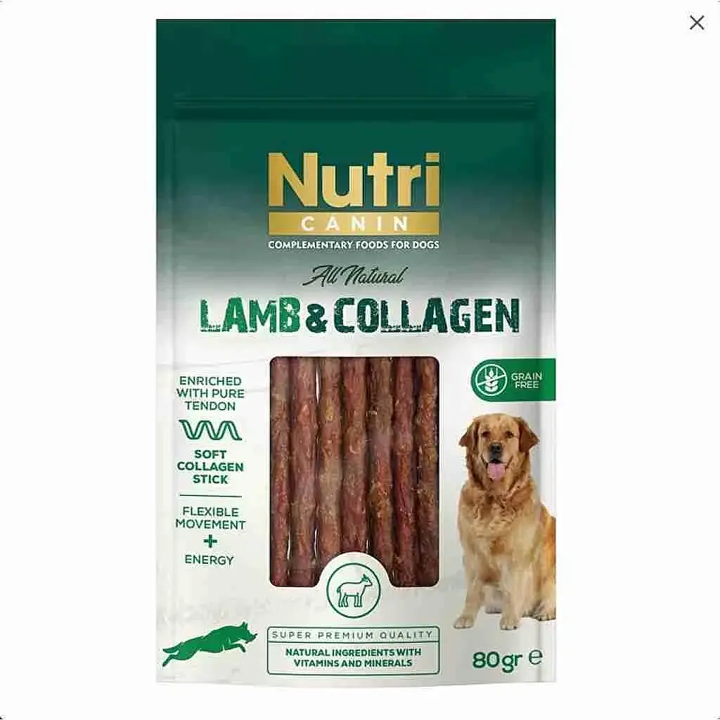 Nutri Canin Collagen Kuzu Etli Yumuşak Çubuk Köpek Ödülü 80 gr - 1