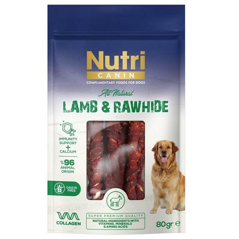 NUTRI CANIN KUZU ETLİ SARILI KEMİK 80 GR - 1