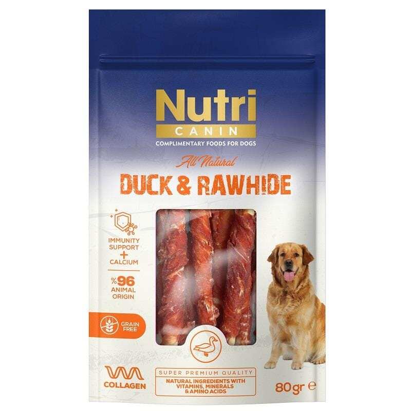 NUTRI CANIN ÖRDEK ETLİ SARILI KEMİK 80 GR