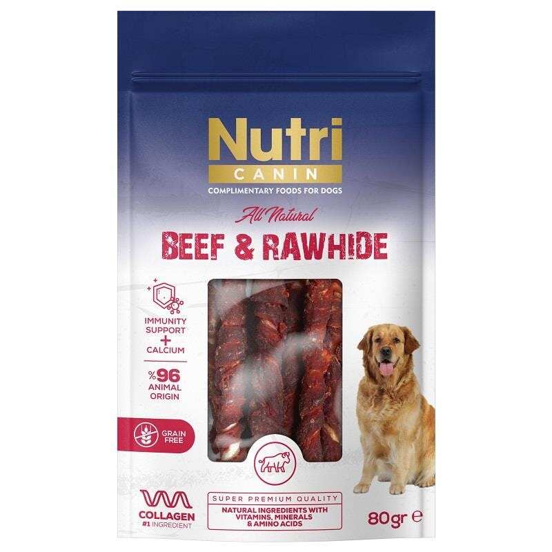 NUTRI CANIN SIĞIR ETLİ SARILI KEMİK 80 GR
