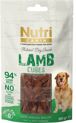 Nutri Canin Tahılsız Kuzu Etli Küp Köpek Ödül Maması 80 G