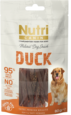 Nutri Canin Tahılsız Ördekli Köpek Ödül Maması 80 G - 1