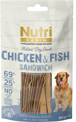 Nutri Canin Tahılsız Tavuklu Ve Balıklı Ödül Maması 80 G - 1