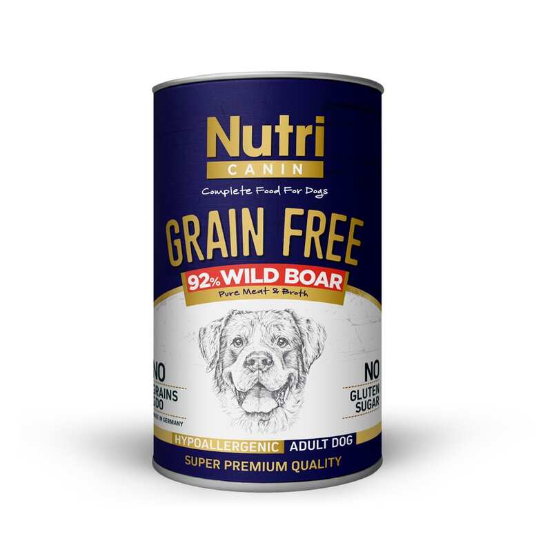 Nutri Canin Tahılsız Yaban Domuzlu Yaş Köpek Maması 400 Gr.