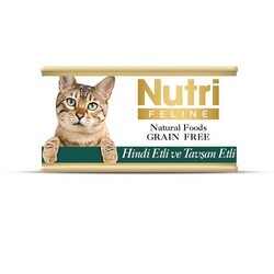 Nutri Feline Hindi Etli Ve Tavşanlı Tahılsız Yetişkin Kedi Konservesi 85 Gr.