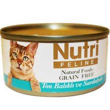 Nutri Feline Tahılsız Ton Balık Sardalyalı Kedi Konservesi 80 Gr. - 1