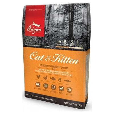 Orijen Cat & Kitten Yavru Ve Yetişkin Tahılsız Kedi Mama 17 Kg. - 1