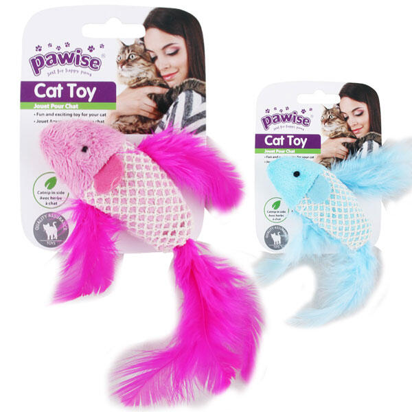 Pawise Catnipli Peluş Balık Kedi Oyuncağı 9 cm - 1