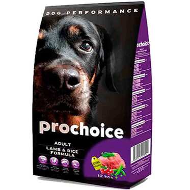 PROCHOİCE LAMB KUZU ETİ VE PİRİNÇLİ KÖPEK MAMASI 12 KG.
