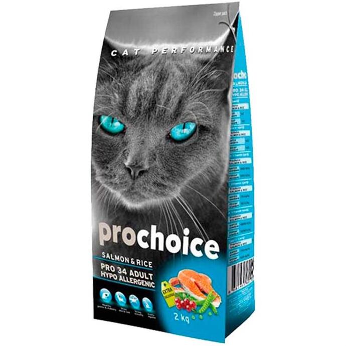 PROCHOİCE PRO 34 ADULT SALMON SOMONLU YETİŞKİN KEDİ MAMASI 2 KG. - 1