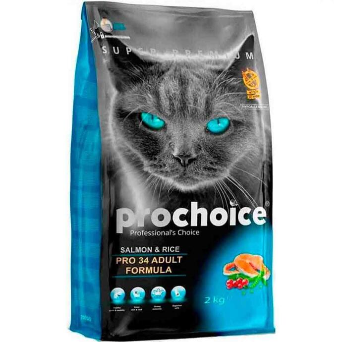 PROCHOİCE PRO 34 SOMON VE PİRİNÇLİ KEDİ MAMASI 15 KG. - 1