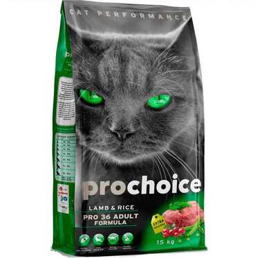 PROCHOİCE PRO 36 KUZU VE PİRİNÇLİ KEDİ MAMASI 15 KG.