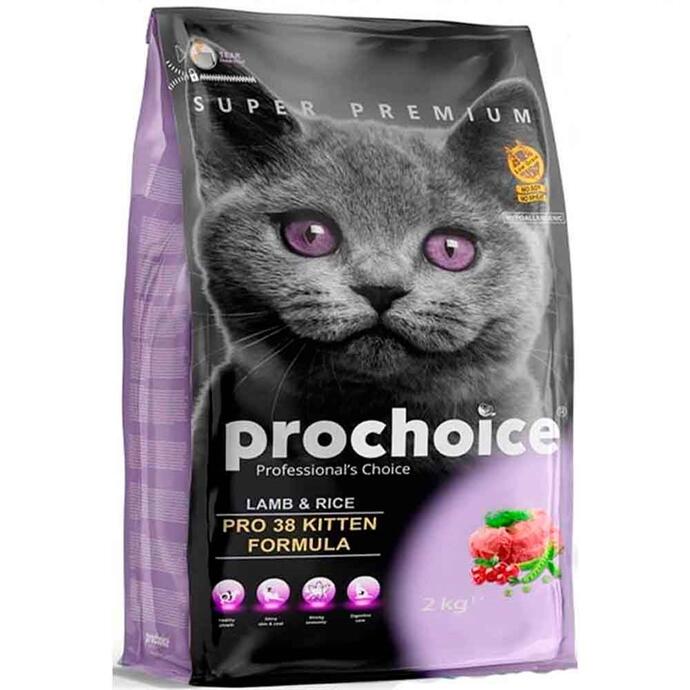 PROCHOİCE PRO 38 KUZULU PİRİNÇLİ YAVRU KEDİ MAMASI 15 KG. - 1
