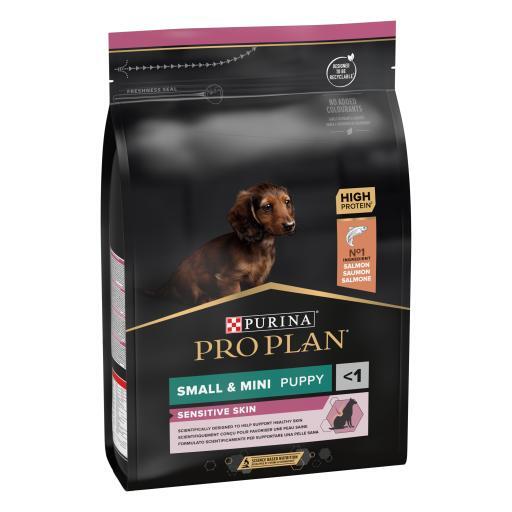 Pro Plan Opti Derma Sensitive Somonlu Küçük Irk Yavru Kuru Köpek Maması 3 Kg. - 1