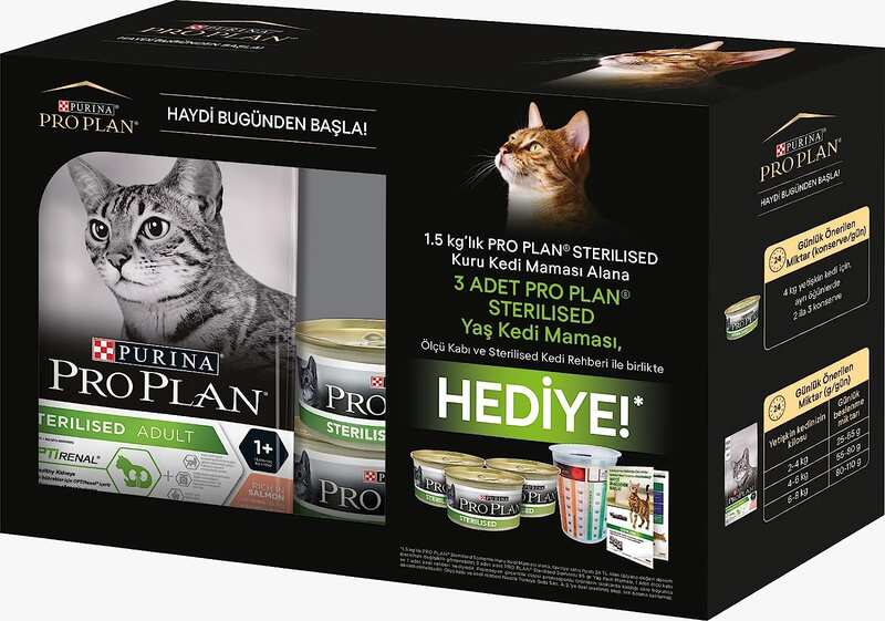 Proplan Somonlu Kısırlaştırılmış Kedi Maması 1,5 Kg + Hediye Paketi 85 Gr X 3 Adet Ve Sterilised Kedi Rehberi - 1