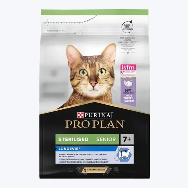 Pro Plan Sterilised Hindili +7 Yaşlı Kedi Maması 3 Kg. - 1