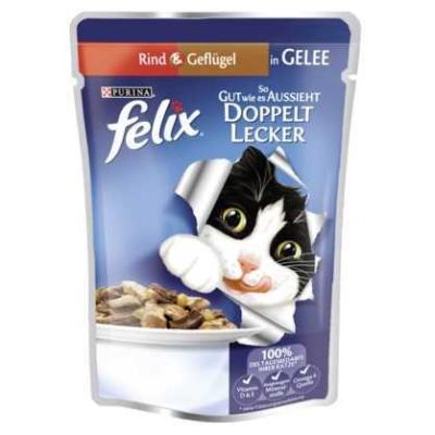 Purina Felix Çifte Lezzet Sığır & Tavuklu Kedi Yaş Mama 85 Gr - 2