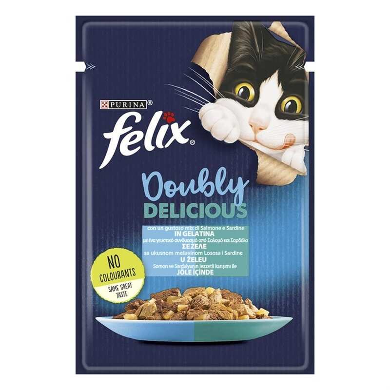 Purina Felix Çifte Lezzet Somon Alabalıklı Kedi Konservesi 85 Gr.