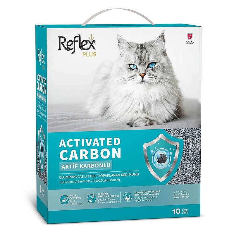 Reflex Aktif Karbonlu Topaklanan Kedi Kumu 10 Lt