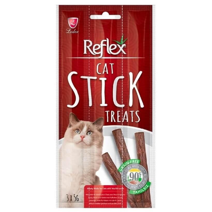 REFLEX BİFTEKLİ VE KUZULU TAHILSIZ KEDİ ÖDÜL ÇUBUĞU 5 GR 3 ADET - 1