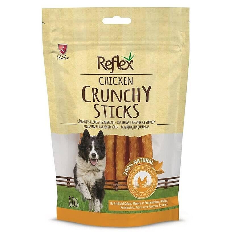 Reflex Crunchy Sticks Tavuklu Çıtır Köpek Ödül Çubukları 80 Gr. - 1