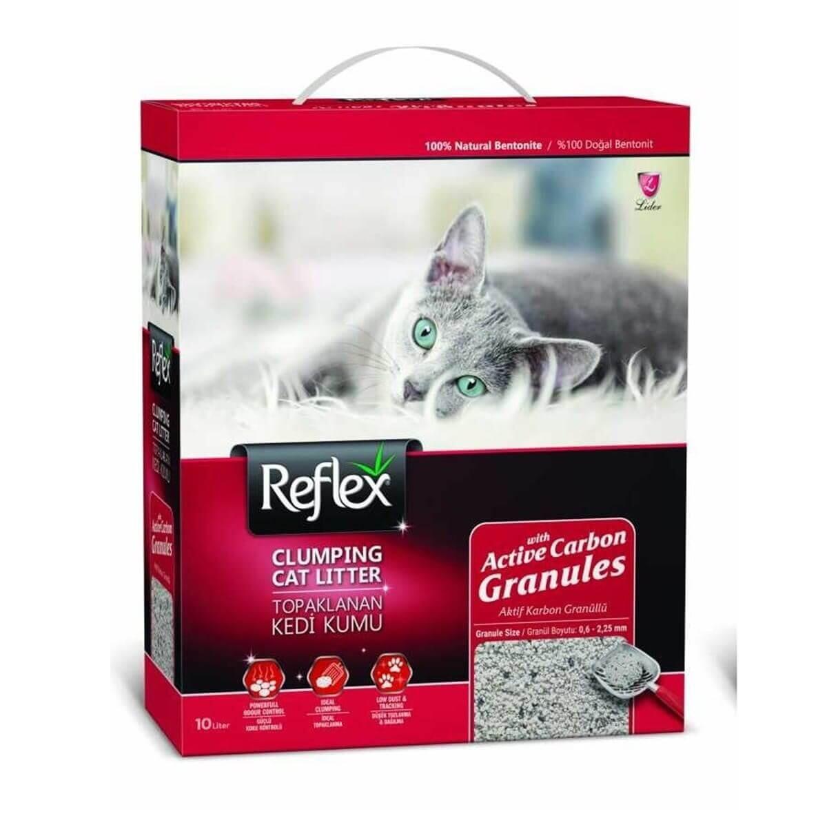 Reflex Granül Aktif Karbonlu Topaklanan Kedi Kumu 10 Lt - 1