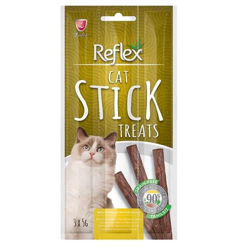 REFLEX HİNDİLİ KUZULU KEDİ ÖDÜL ÇUBUĞU 5 GR 3 ADET - 1