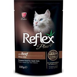 Reflex Plus Biftekli Gravy Soslu Pounch Kedi Konservesi 100 Gr. (1)