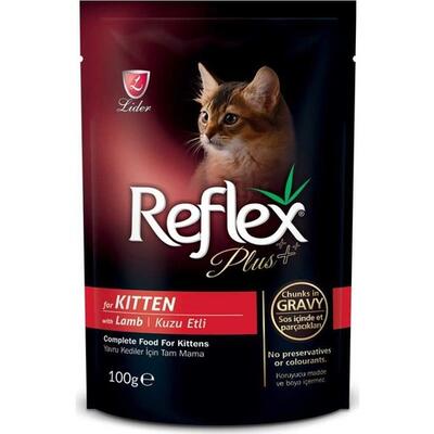 Reflex Plus Kuzu Etli Pounch Yavru Kedi Konservesi 100 Gr. - 1