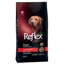 Reflex Plus Kuzulu Orta Ve Büyük Irk Yaşlı Köpek Maması 15 Kg. (1)