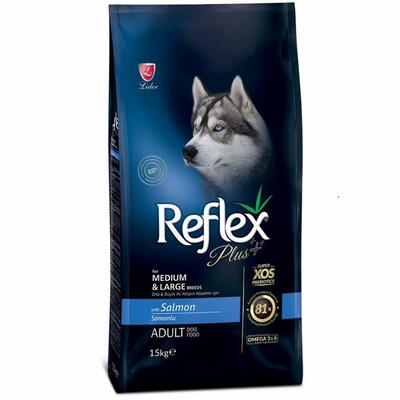 Reflex Plus Somonlu Büyük Ve Orta Irk Köpek Maması 15 Kg. - 1