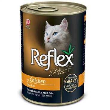 Reflex Plus Tavuklu Parça Etli Soslu Kedi Konservesi 400 Gr. - 1