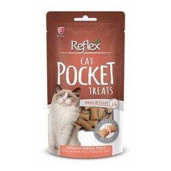 Reflex Pocket Deri Ve Tüy Sağlığı İçin Somonlu Kedi Ödülü 60 Gr - 4