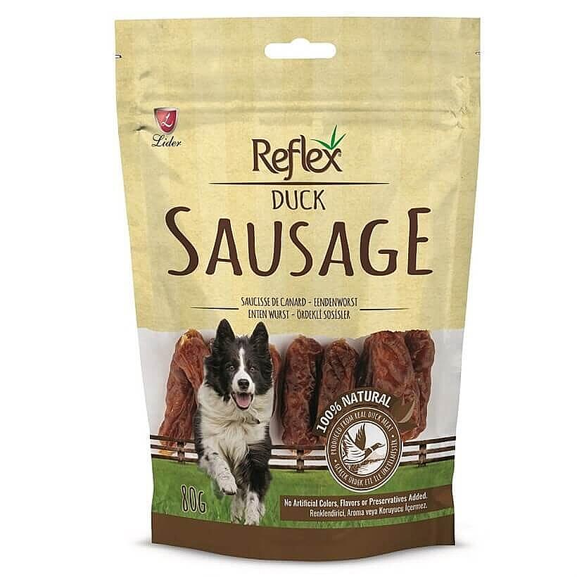 Reflex Sausage Ördekli Sosis Köpek Ödül Maması 80 Gr. - 1