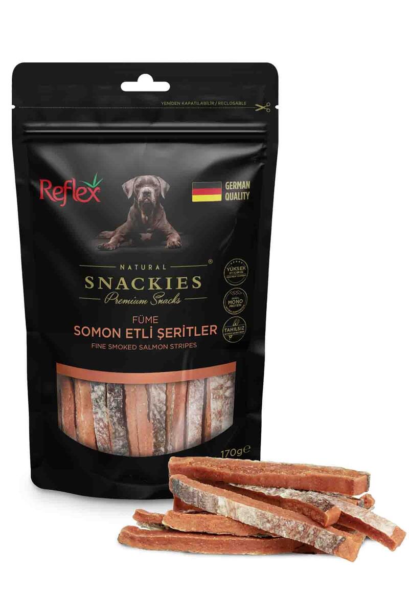Reflex Snackies Füme Somon Etli Şeritler Köpek Ödül Maması 170gr - 1