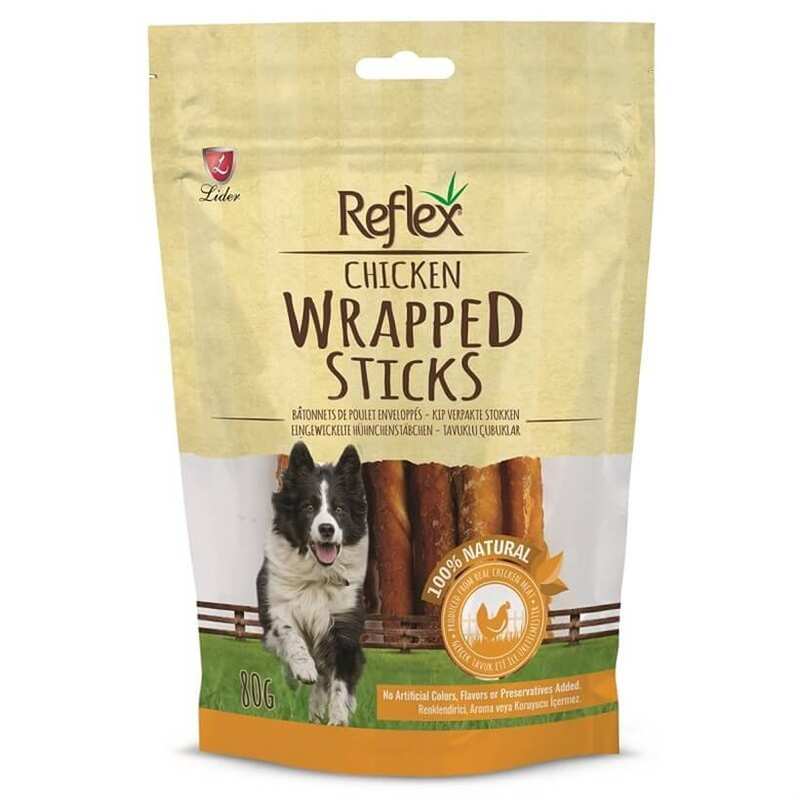 Reflex Wrapped Sticks Tavuklu Köpek Ödül Çubukları 80 Gr.