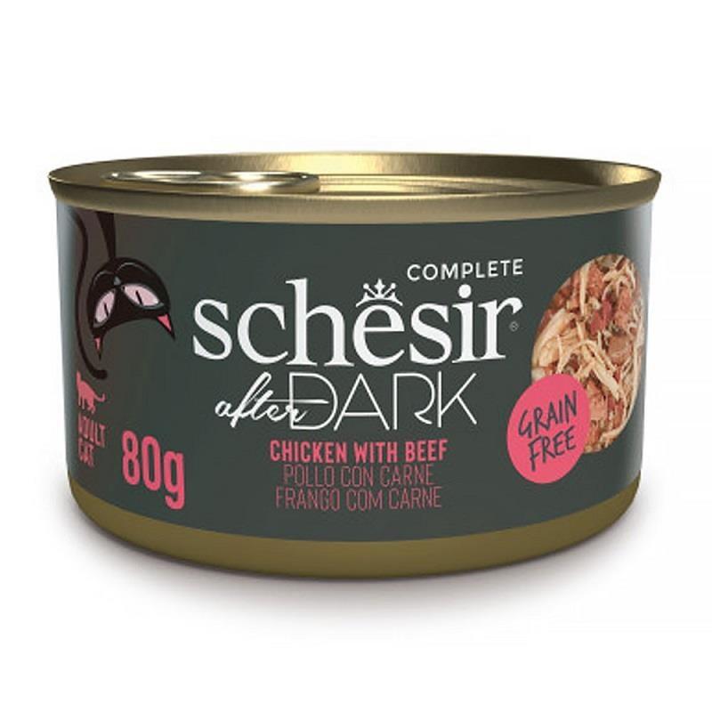Schesir AFTER DARK CAT CAN TAM GIDA TAVUK&SIĞIR ETİ 80G - 1