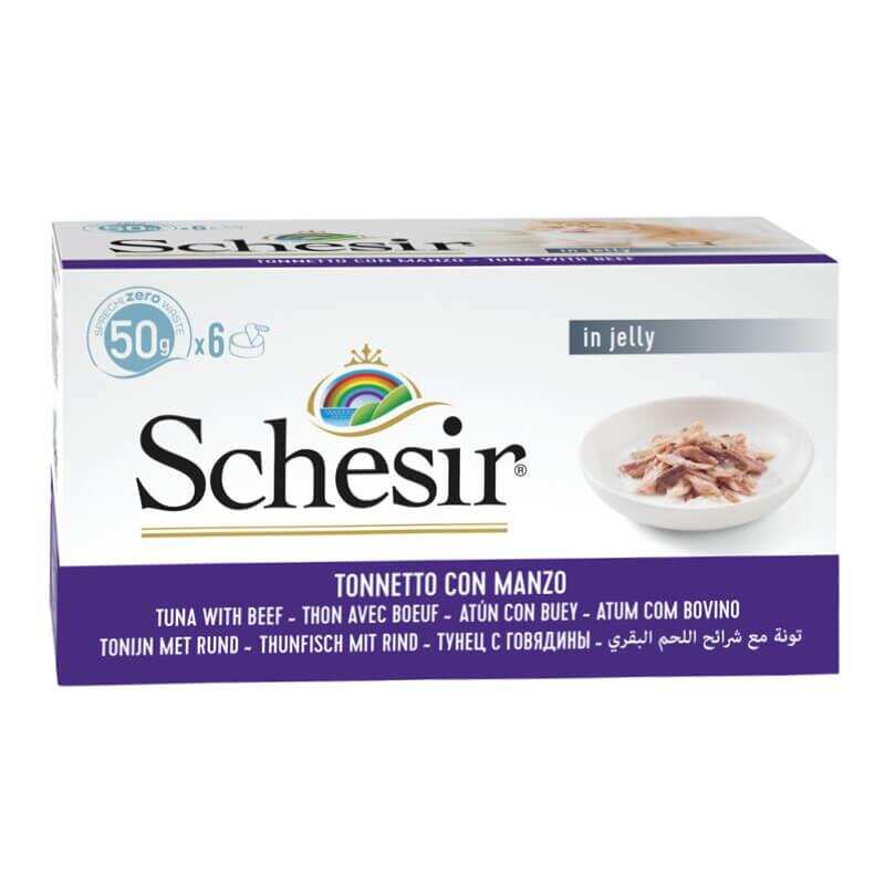 Schesir C106 Multipack Ton Balıklı Ve Biftekli Kedi Yaş Maması 50 Gr. ( 6 Lı Paket ) - 1