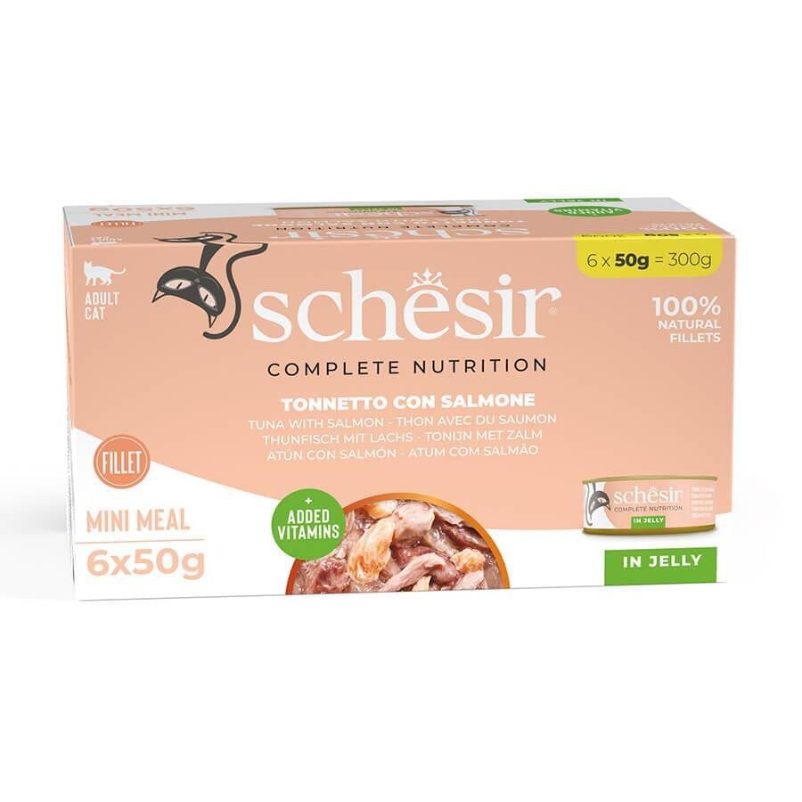 Schesir C125 Multipack Ton Ve Somonlu Kedi Yaş Maması 50 Gr. ( 6 Lı Paket ) - 1