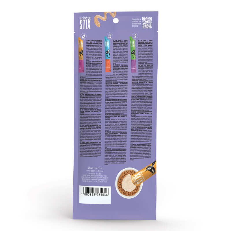 Schesir Cat Stix Karışık Lezzetli Krema Kedi Ödülü 6x15gr - 3