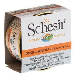 Schesir Soslu Ton Balıklı Ve Levrekli Kedi Konservesi 70 Gr.