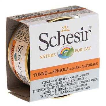 Schesir Soslu Ton Balıklı Ve Levrekli Kedi Konservesi 70 Gr. - 1
