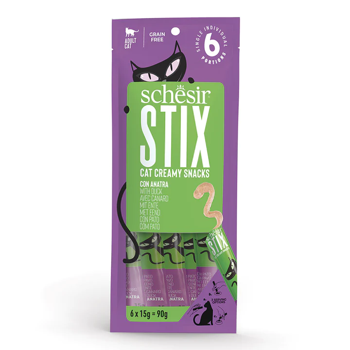 SCHESIR STIX CAT ÖDÜL MOUSSE ÖRDEK 6X15G - 1