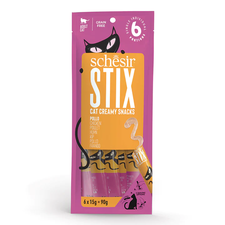 SCHESIR STIX CAT ÖDÜL MOUSSE TAVUK 6X15G - 1