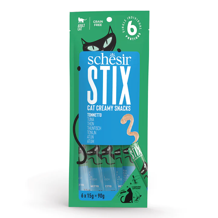 SCHESIR STIX CAT ÖDÜL MOUSSE TON 6X15G - 1