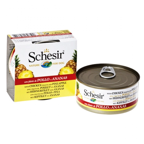 Schesir Tavuklu Ananaslı Köpek Konservesi 150 Gr