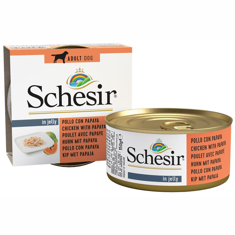 Schesir Jelly Tavuklu Papayalı Köpek Konservesi 150 Gr - 1