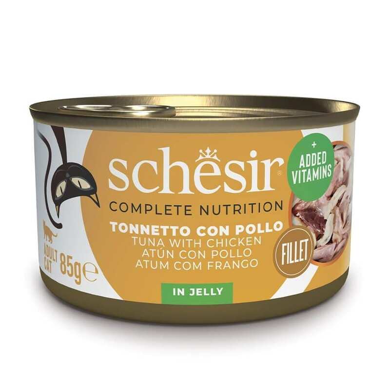 Schesir Ton Balıklı Tavuk Ve Sebzeli Jöleli Kedi Konservesi 85 Gr.
