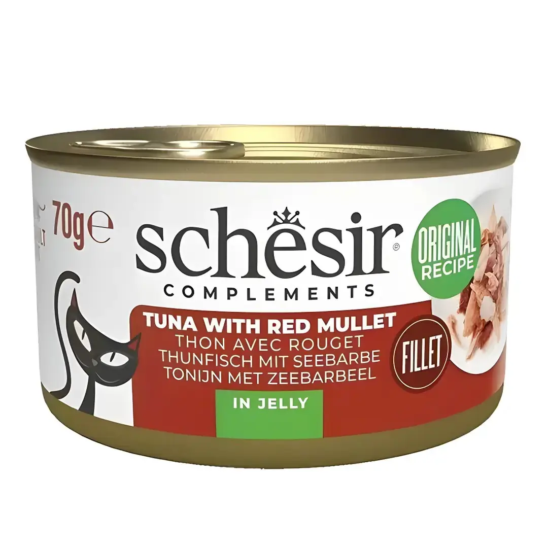 Schesir Ton Balıklı ve Barbun Balıklı Jöle İçinde Konserve Kedi Maması 70gr